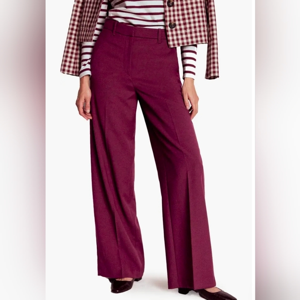 Victorias Secret Body by Victoria Mid Waist Wide Straight Leg Chino Pants 12